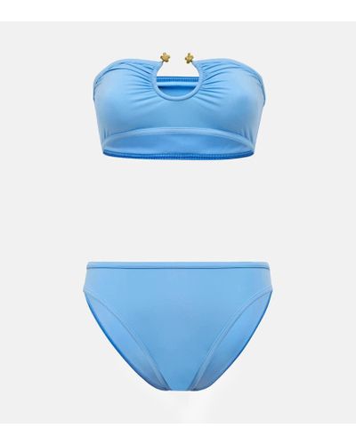 Bottega Veneta Bikini bandeau - Azul
