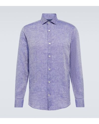 Frescobol Carioca Antonio Linen Shirt - Purple