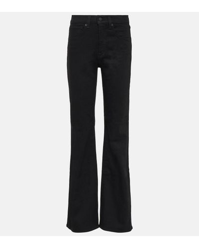 Nili Lotan Celia High-rise Bootcut Jeans - Black