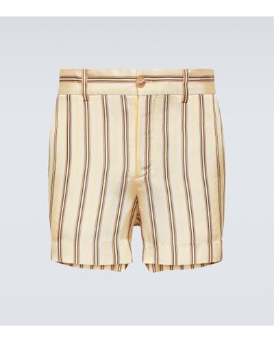 King & Tuckfield Striped Shorts - Natural