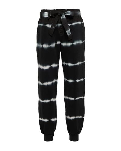 Ulla Johnson Pantalones de chandal Payton tie-dye - Negro