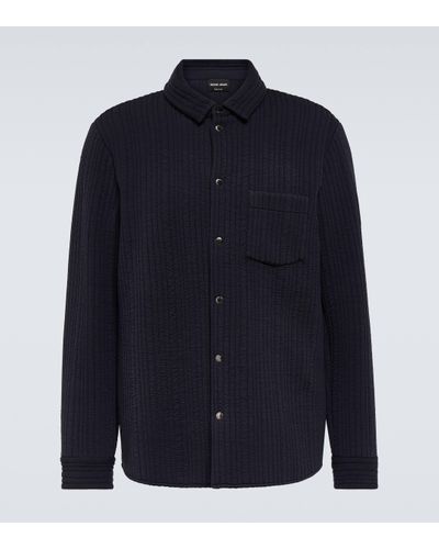 Giorgio Armani Quilted Overshirt - Blue