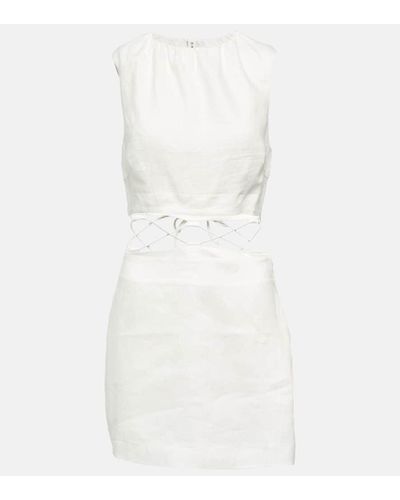 Sir. The Label Cut-out Linen Minidress - White