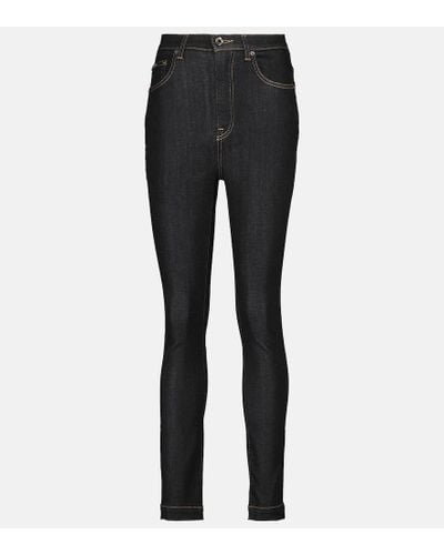 Dolce & Gabbana Jeans skinny de tiro alto - Negro