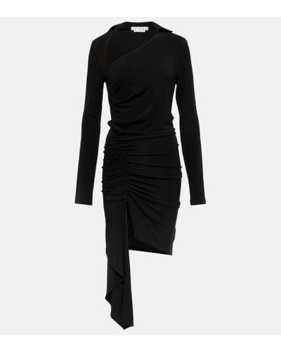 Off-White c/o Virgil Abloh Asymmetric Crepe Minidress - Black