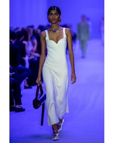 Jil Sander Cotton-blend Midi Dress - White