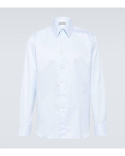 Canali Camisa de algodon a rayas - Blanco