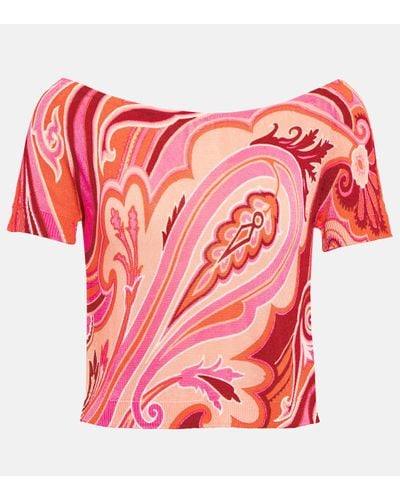 Etro T-shirt imprime - Rose