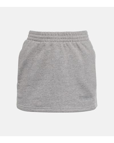 Vetements Minifalda de jersey - Gris