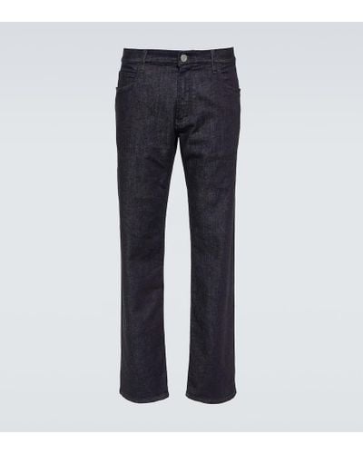 Giorgio Armani Low-rise Straight Jeans - Blue