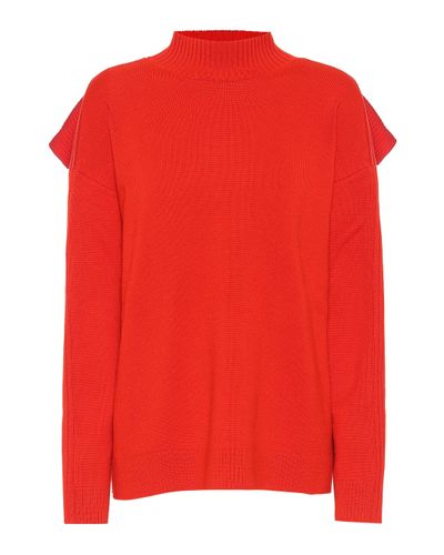 Monse Wool Mockneck Sweater - Red