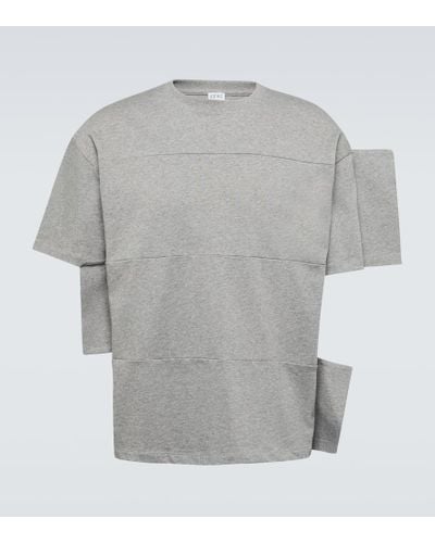Loewe Distorted Cotton-blend Jersey T-shirt - Gray