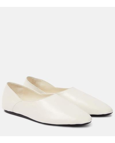 Jil Sander Ballerinas aus Leder - Weiß