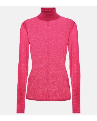 Gabriela Hearst Steinem Turtleneck Cashmere And Silk Sweater - Pink