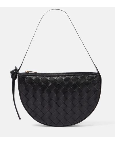 Bottega Veneta Bolso al hombro Intrecciato de piel - Negro