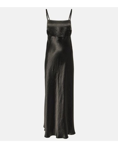 Max Mara Leisure Baden Satin Maxi Dress - Black