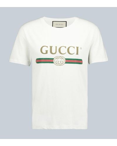 Gucci Übergroßes T-Shirt Mit -Logo - Weiß