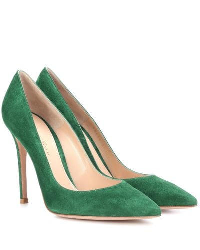 Gianvito Rossi Gianvito 105 Suede Court Shoes - Green