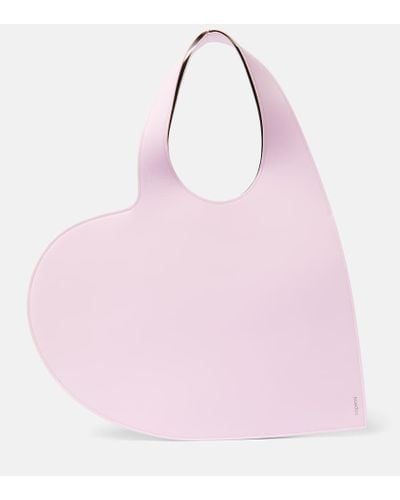 Coperni Heart Leather Tote Bag - Pink