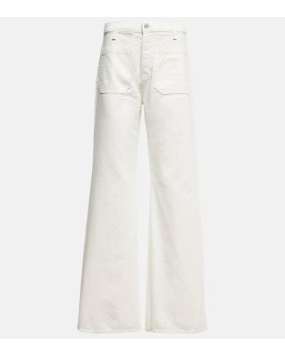 Nili Lotan Florence High-rise Flared Jeans - White