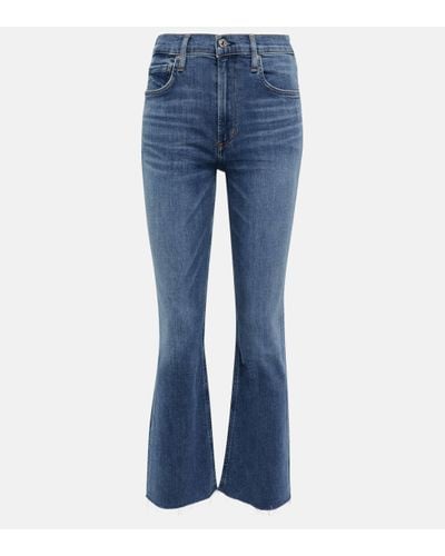 Citizens of Humanity Isola Mid-rise Cropped Bootcut Jeans - Blue