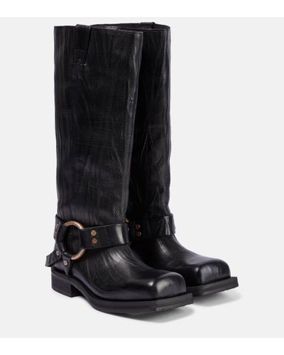 Acne Studios Balius Leather Knee-high Boots - Black