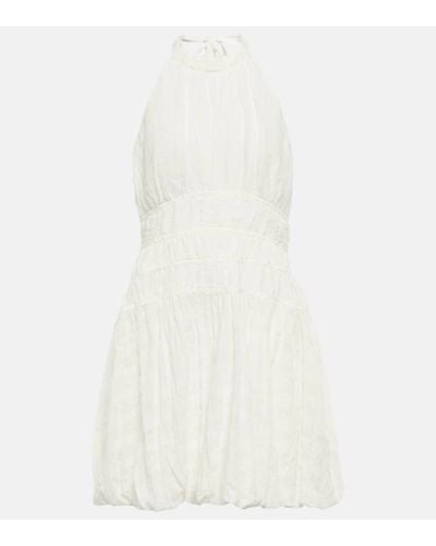 Jonathan Simkhai Vestido corto Bea de gasa de algodon - Blanco