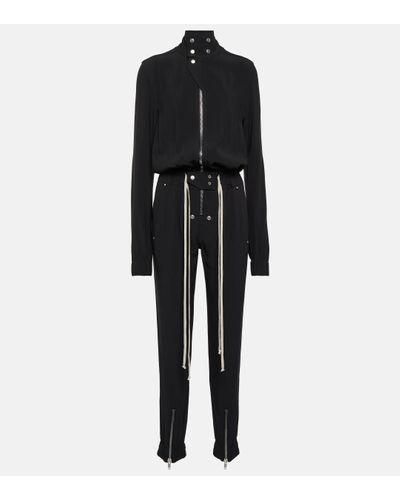 Rick Owens Tapered Drawstring Jumpsuit - Black