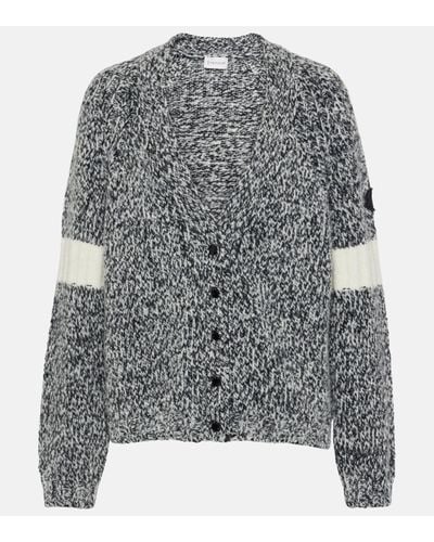 Moncler Wool-blend Cardigan - Grey