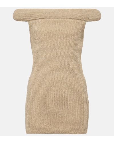 Totême Knitted Off-shoulder Top - Natural