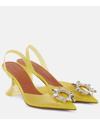 AMINA MUADDI Begum Glass 70 Pvc Slingback Court Shoes - Yellow
