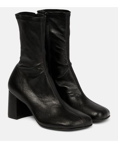 Dries Van Noten Leather Ankle Boots 60 - Black