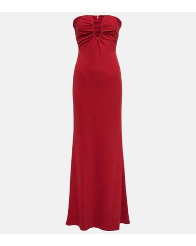 Roland Mouret Strapless Cady Gown - Red