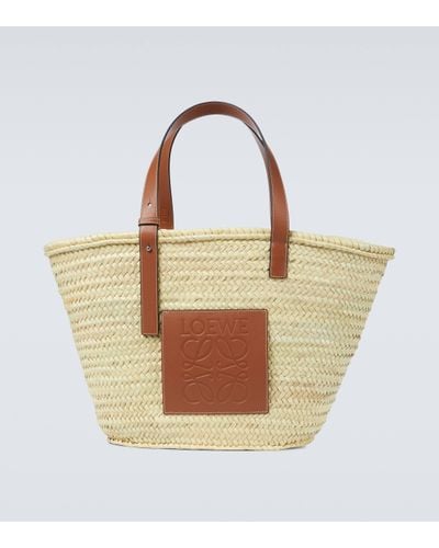 Loewe Leather-trimmed Basket Bag - Multicolour