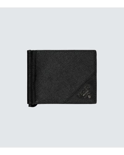Prada Portemonnaie aus Saffiano-Leder - Schwarz