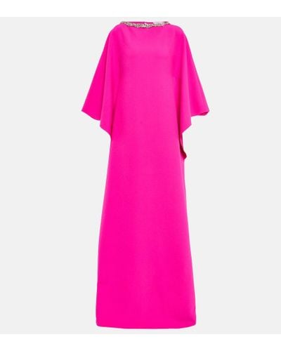 Safiyaa Verzierte Robe Arama aus Crepe - Pink