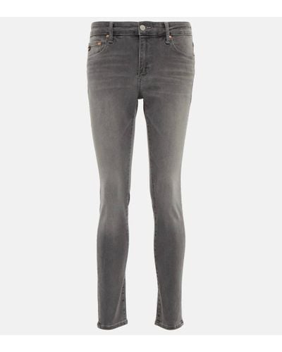 AG Jeans Farrah Skinny Ankle High-rise Skinny Jeans - Gray