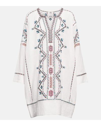 Isabel Marant Miniabito Chemsi in cotone - Bianco