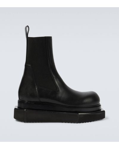 Rick Owens Beatle Turbo Cyclops Leather Ankle Boots - Black
