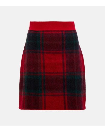 Polo Ralph Lauren Minifalda en mezcla de lana de alpaca - Rojo