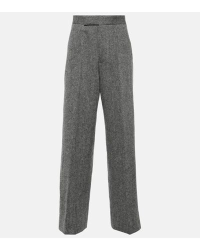 Vivienne Westwood Tailored Straight Wool Trousers - Grey