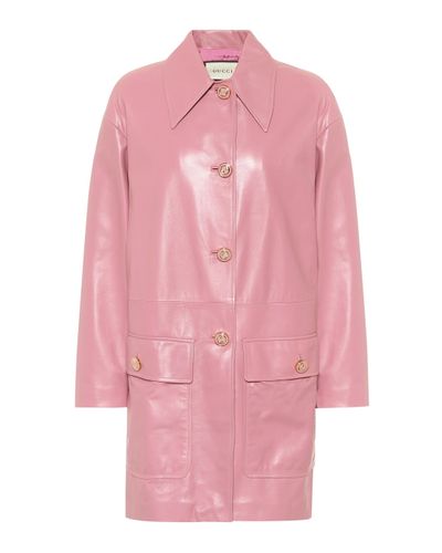 Gucci Leather Coat - Pink