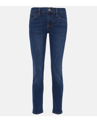 FRAME Mid-Rise Straight Jeans Le Garcon - Blau