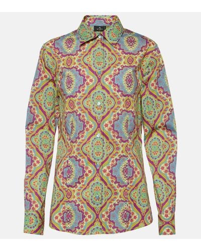 Etro Camicia in misto cotone con stampa - Multicolore