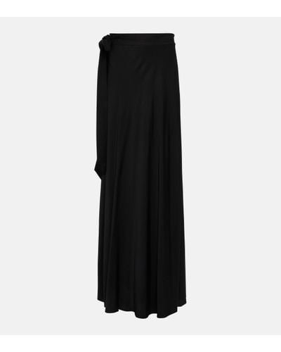 Diane von Furstenberg Krisa Satin Maxi Skirt - Black