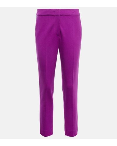 Max Mara Tanga Slim Jersey Pants - Purple