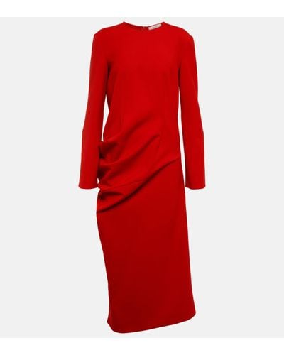 The Row Lucienne Wool-blend Midi Dress - Red