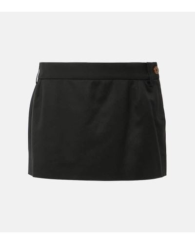 Vivienne Westwood Low-rise Wool Miniskirt - Black