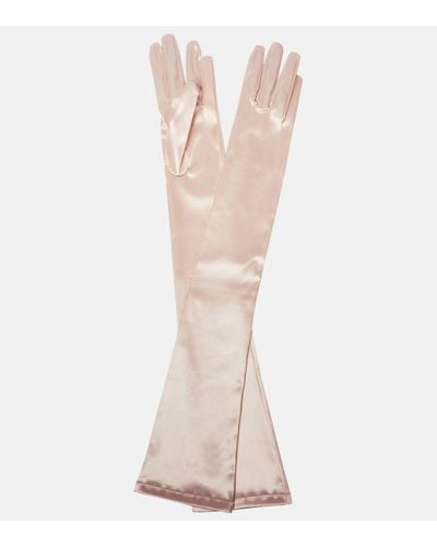 Vivienne Westwood Bridal Satin Opera Gloves - White