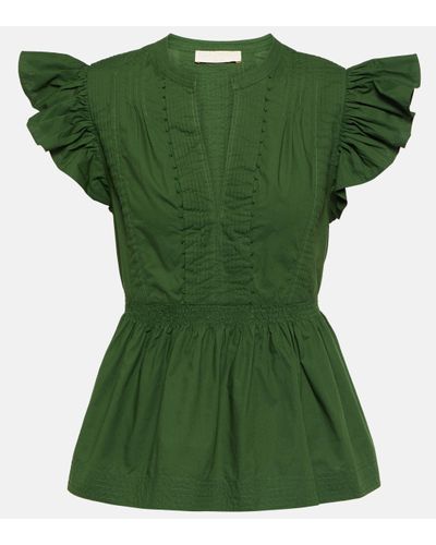 Ulla Johnson Top Luise en coton - Vert